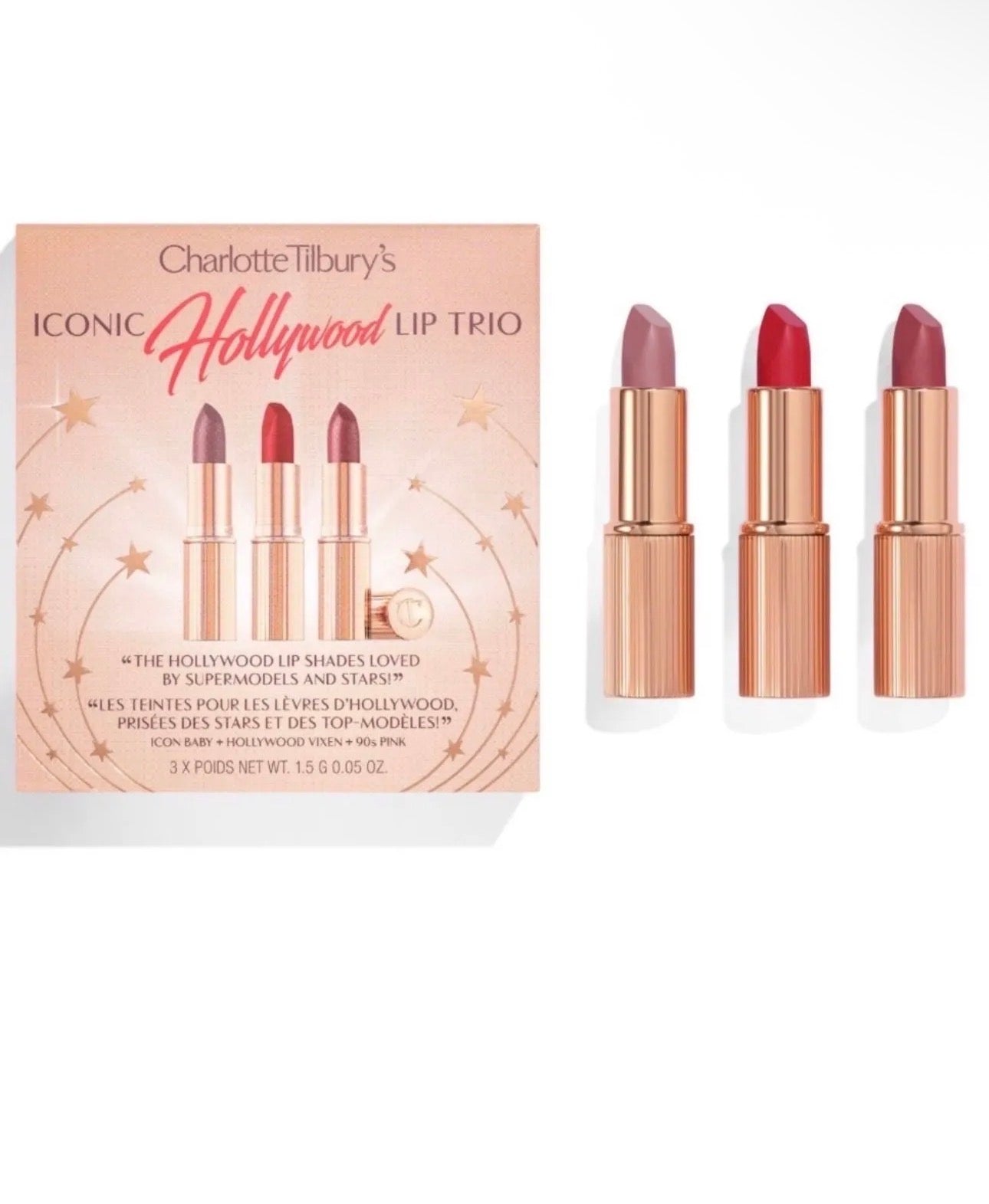 Charlotte Tilbury Iconic Hollywood Lip Trio Limited Edition Kit