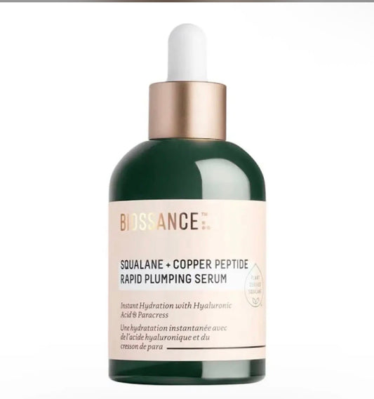 Biossance  Copper Peptide Rapid Plumping & Hydrating Serum with Hyaluronic Acid + Squalane